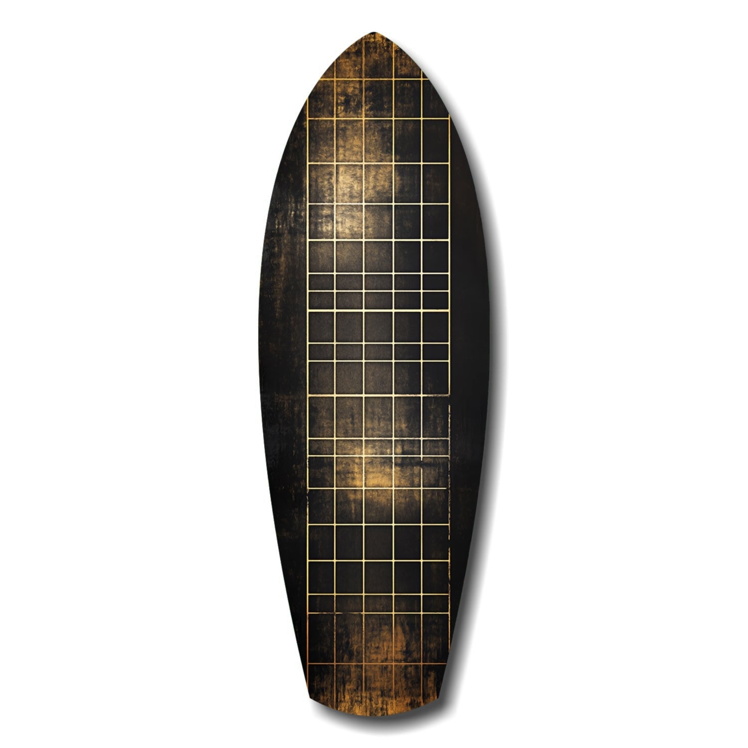 Golden Surf Reflection Glass Wall Art-0