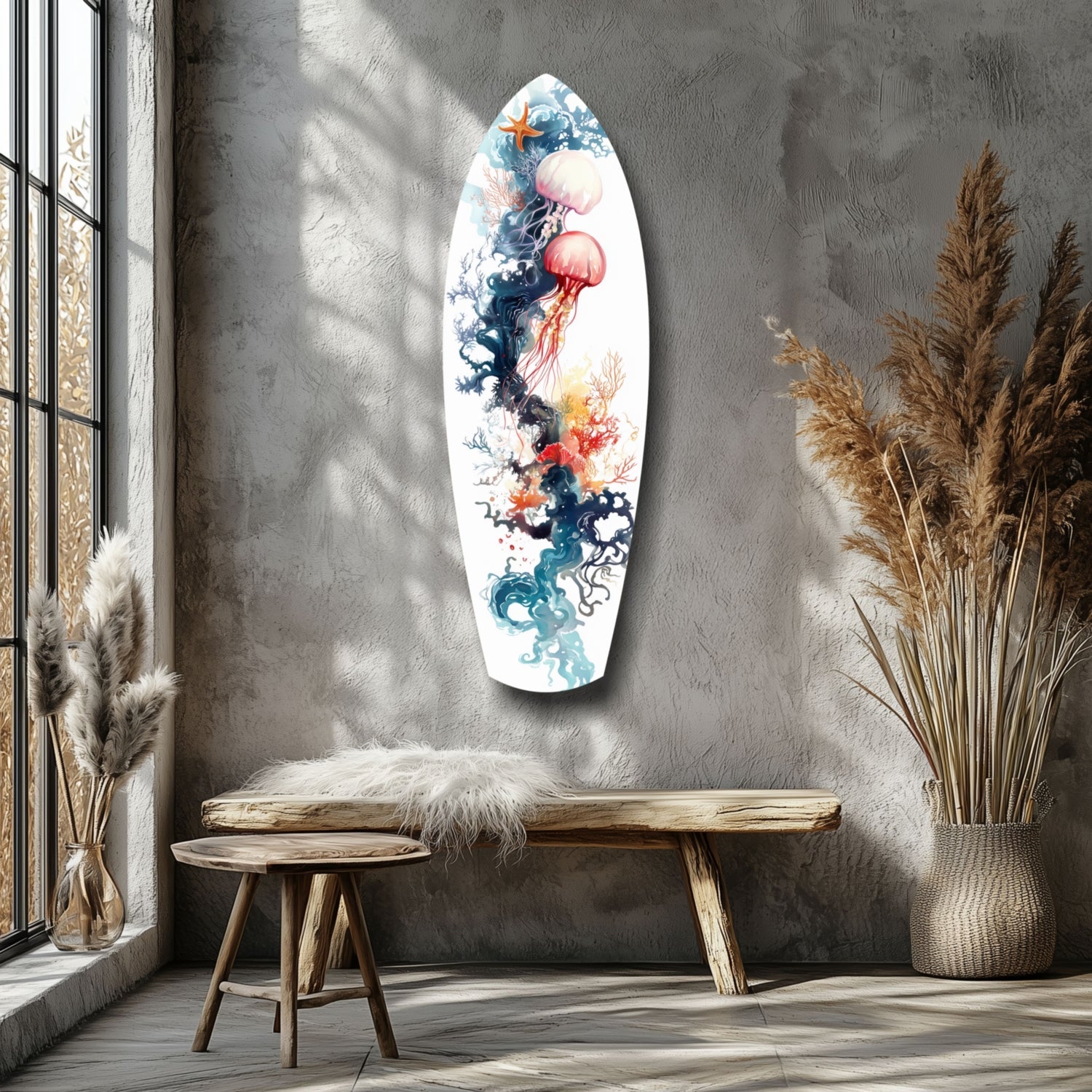 JellyFish Glass Wall Art-5