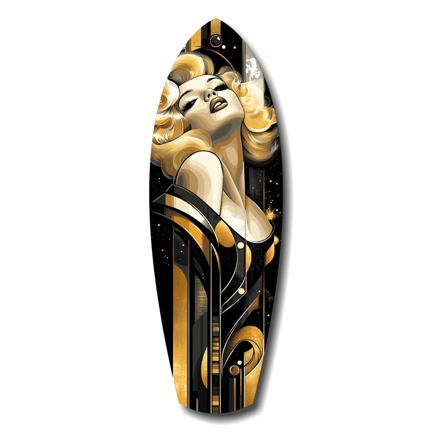 Golden Marilyn Monroe Glass Wall Art-0