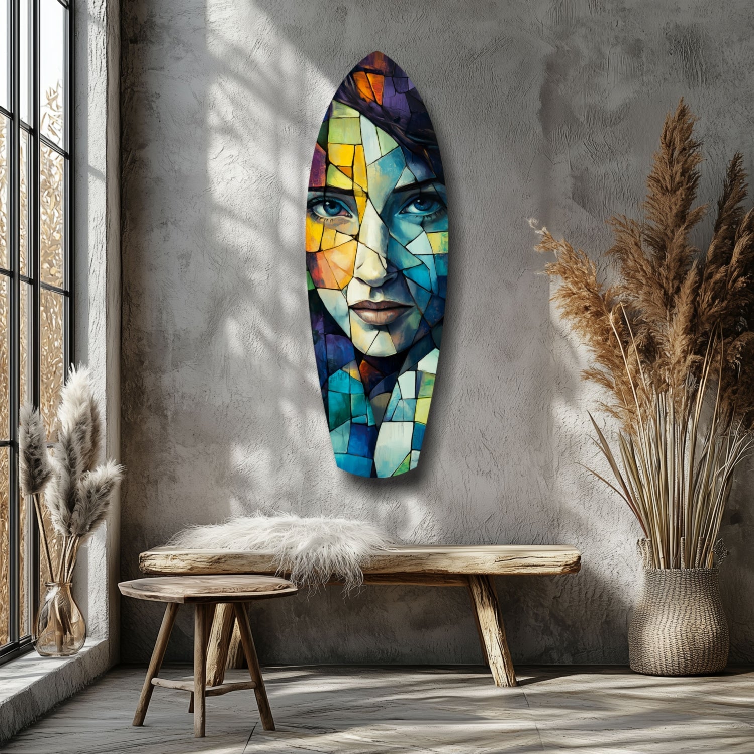 Fragmented Beauty Glass Wall Art-5