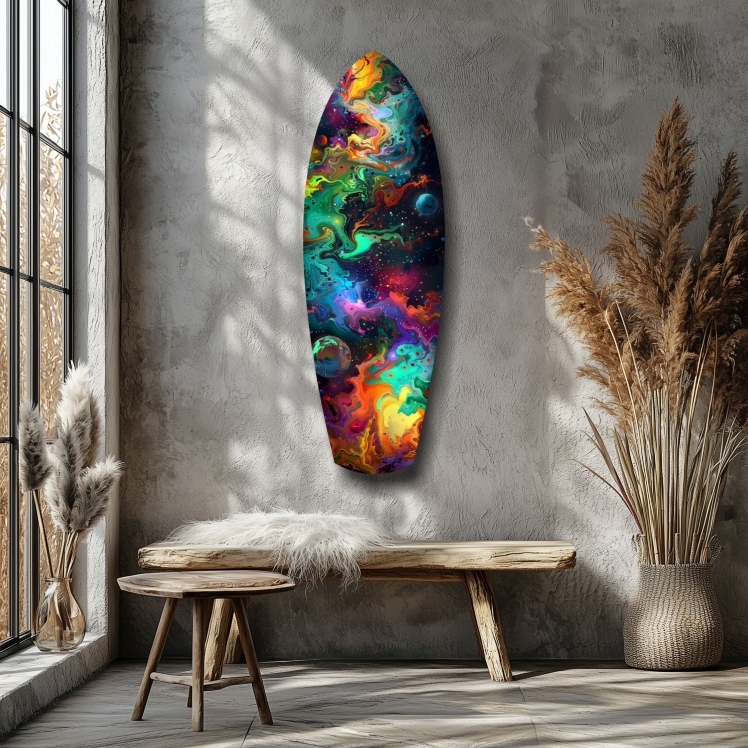 Kinetic Cosmos Glass Wall Art-5