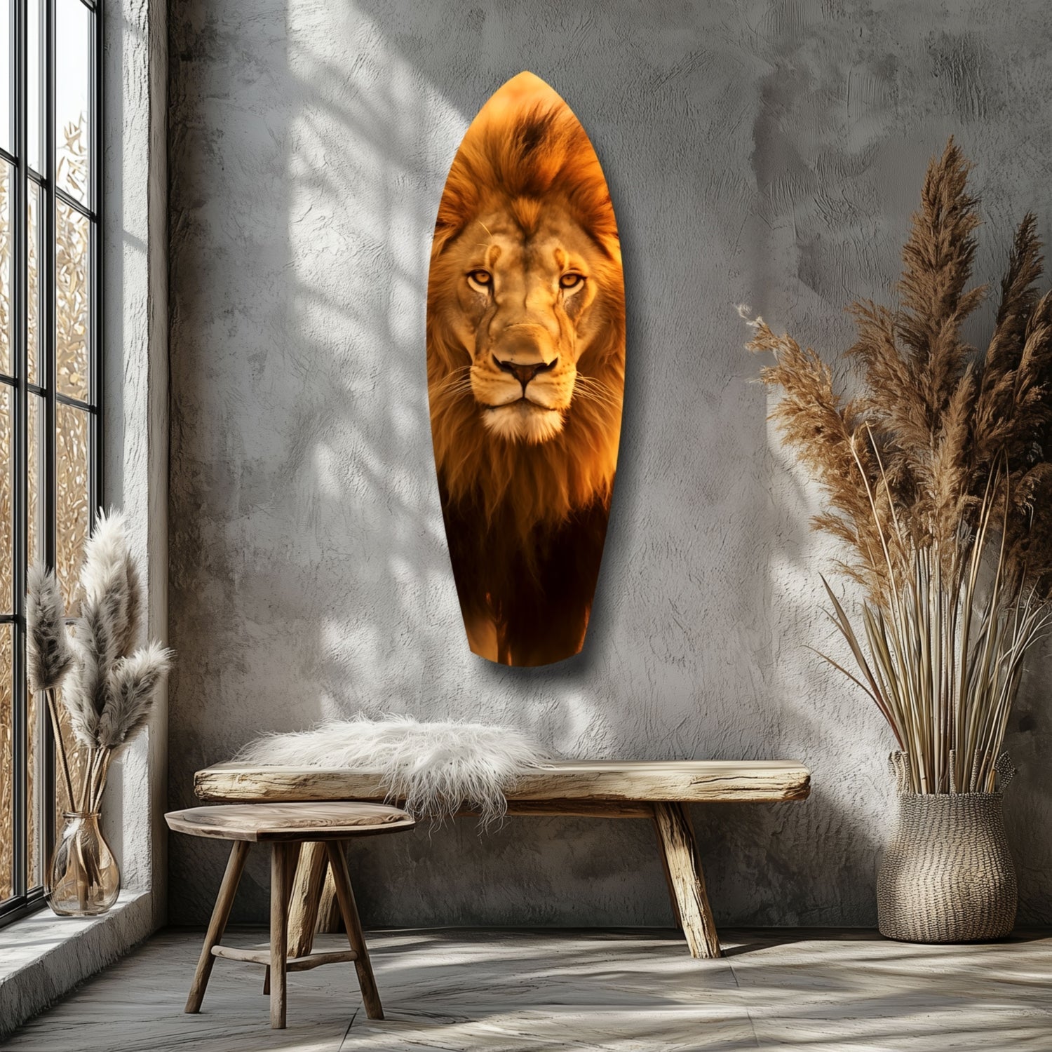 Mr Lion Glass Wall Art-5
