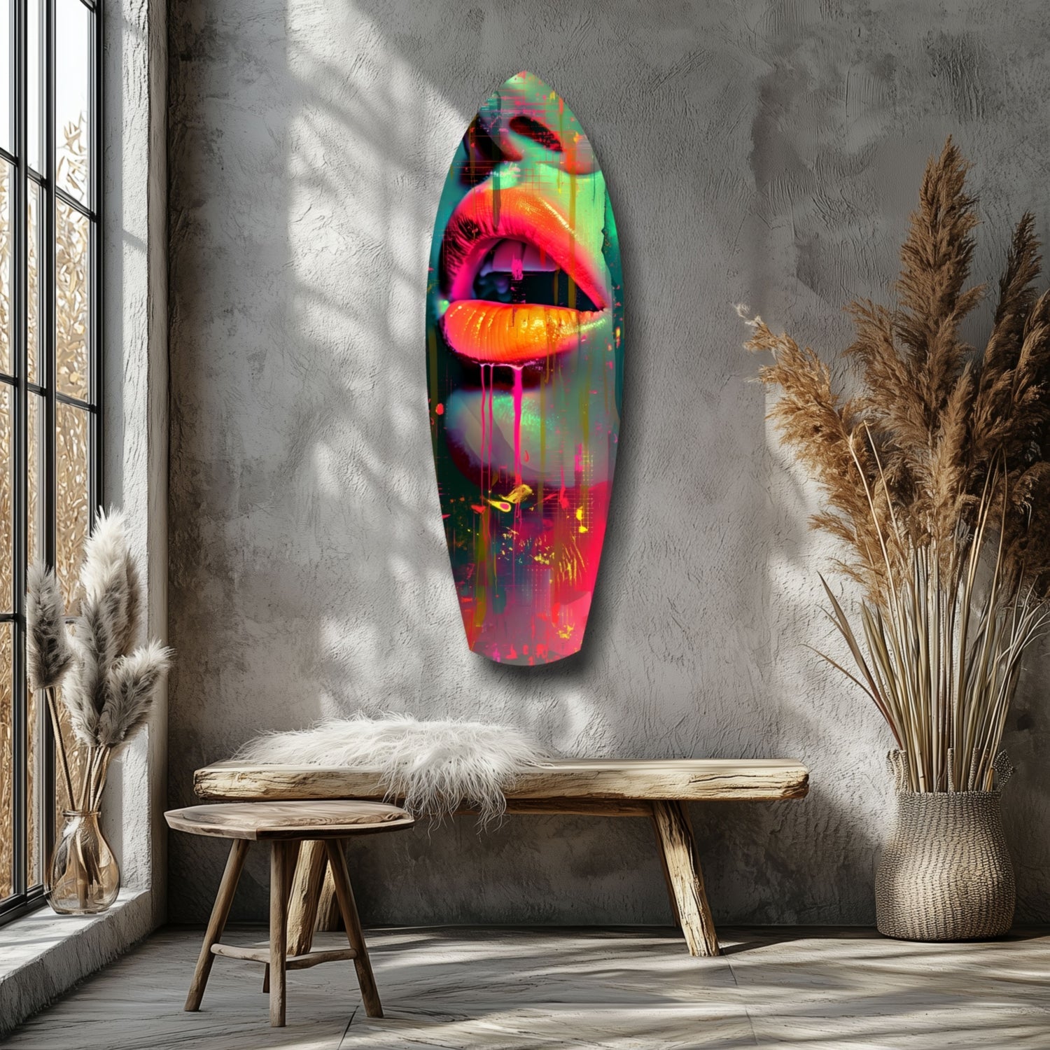 Colorful Lips V13 Glass Wall Art-5
