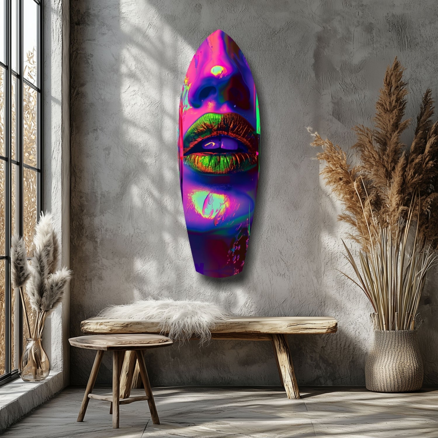 Colorful Lips V19 Glass Wall Art-5