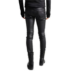 Men’s Street Style Leather Motorcycle Pants-2