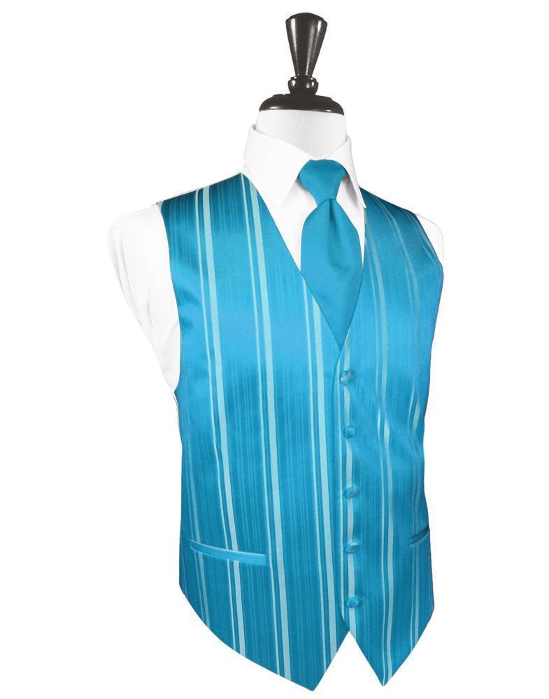 Striped Satin Tuxedo Vest 6-0