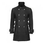 Mens Gothic Black Car Coat-0