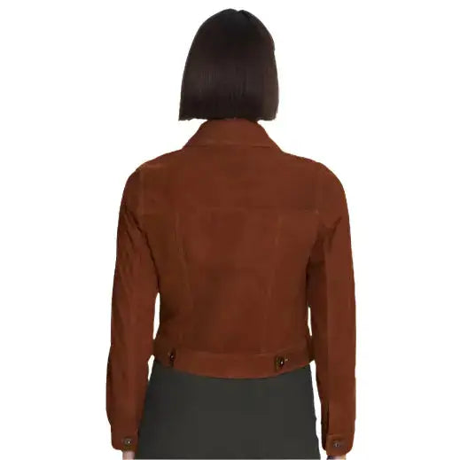 Women's Tan Western Suede Jacket-1
