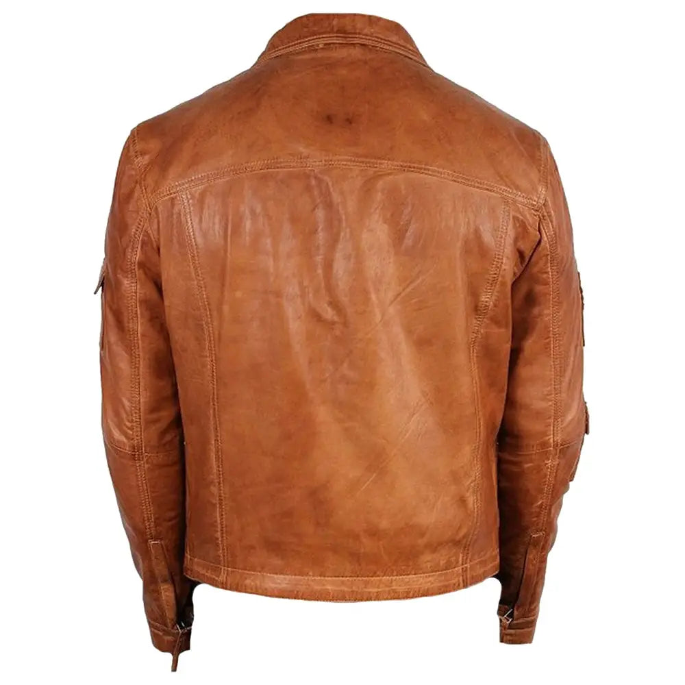 Men’s Leather Motorcycle Jacket-1