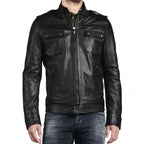 Men’s Western Leather Jacket-0