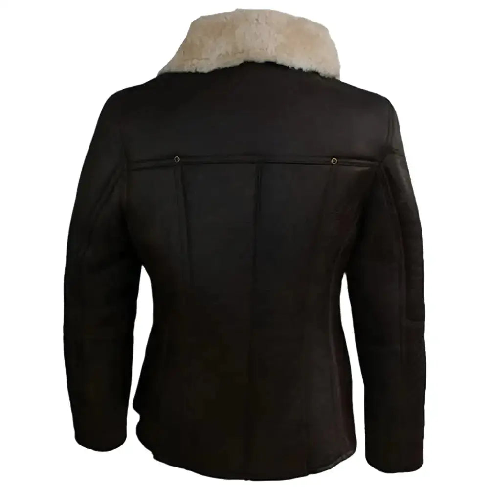 Women’s Celene Aviator Sheepskin Leather Coat-1