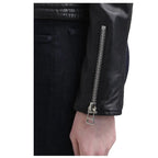 Women’s Slim Fit Black Genuine Leather Jacket – Innovative Design-4