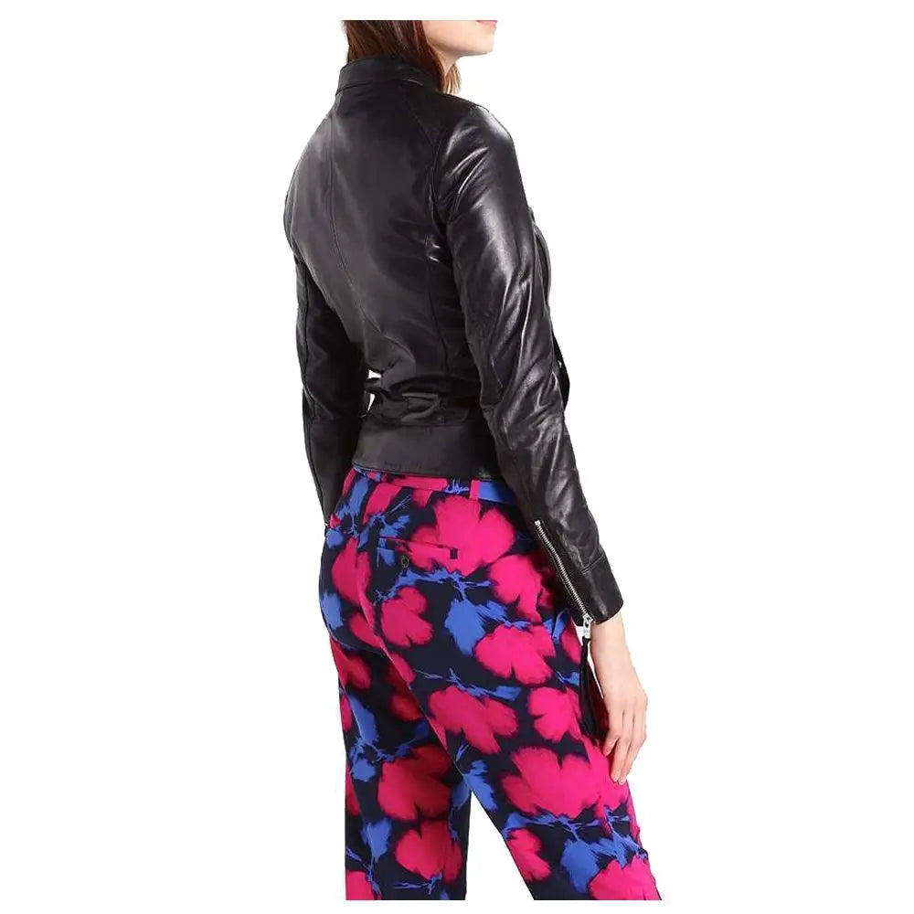 Women’s Slim Fit Genuine Leather Fashion Jacket-1
