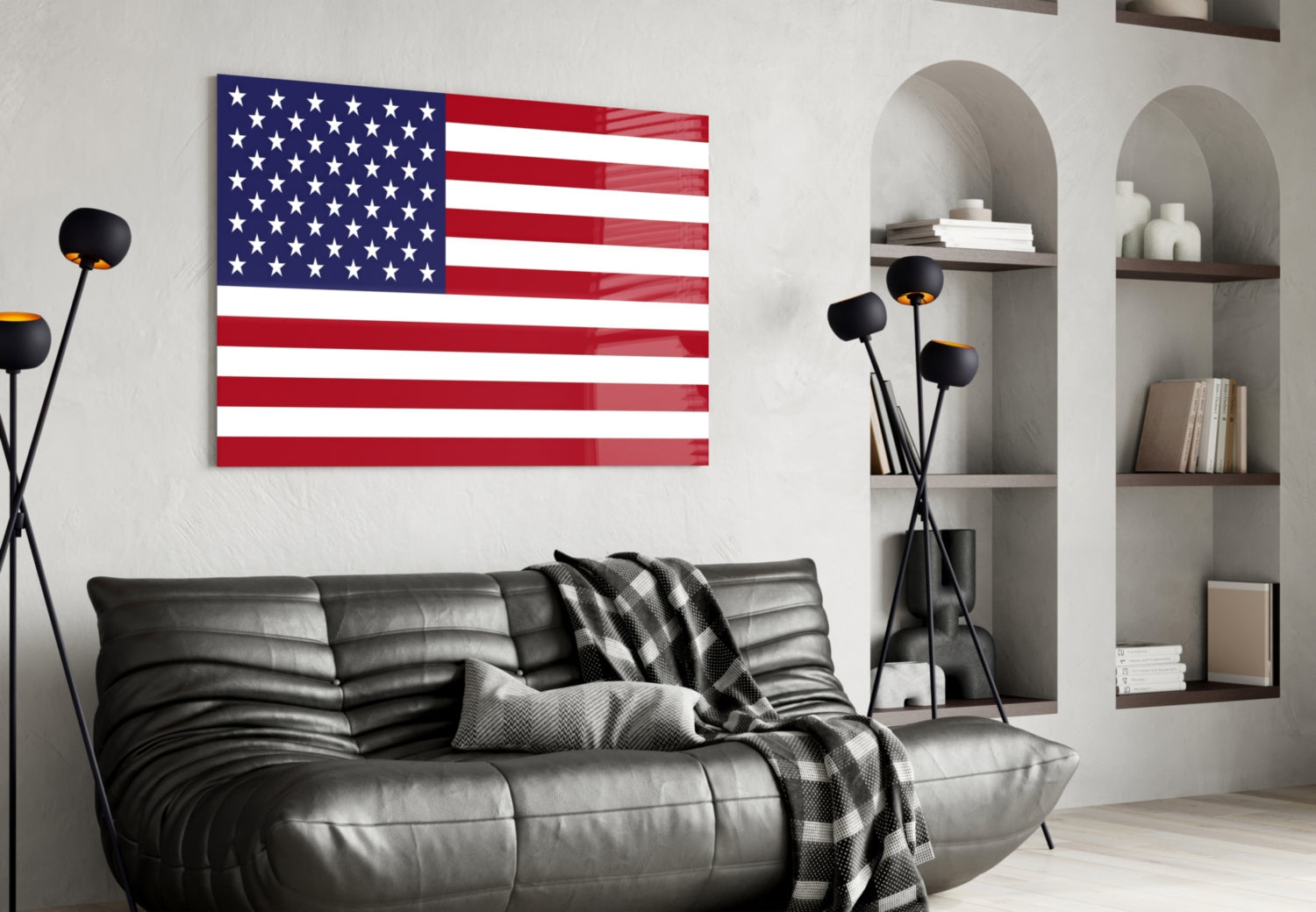 Flag of the United States Glass Wall Art-3