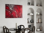 Red Marbellous Glass Wall Art-4