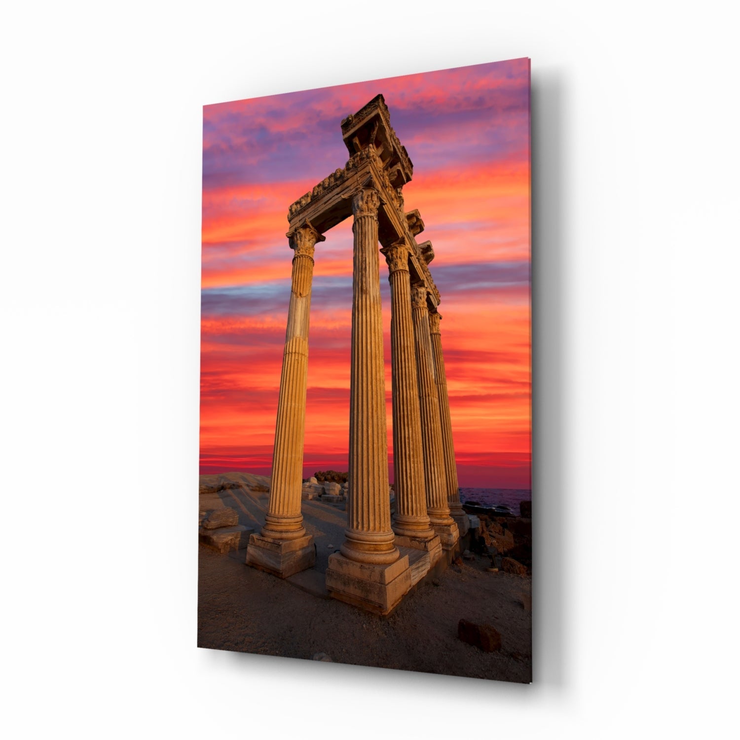 Temple of Apollo Glass Wall Art-0