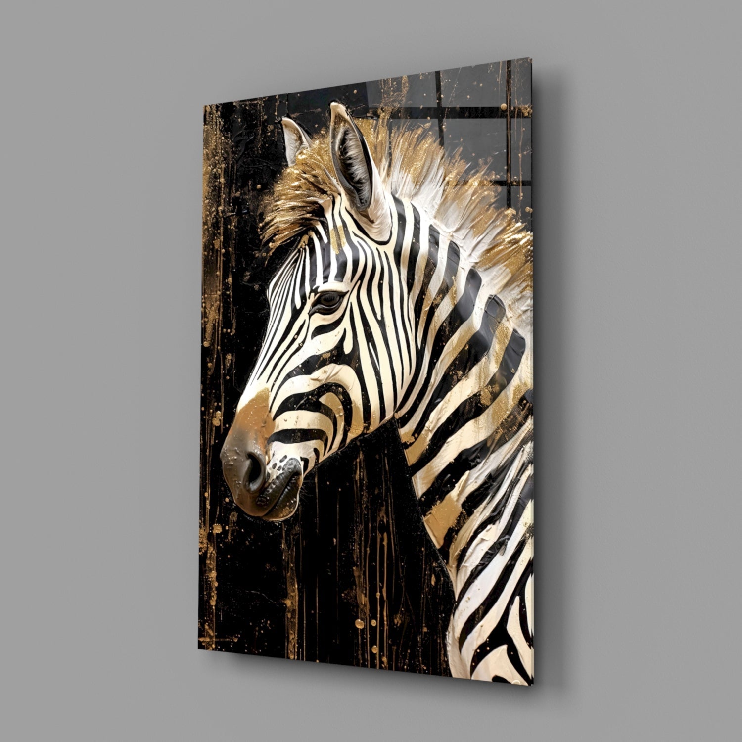 Zebra Glass Wall Art-1