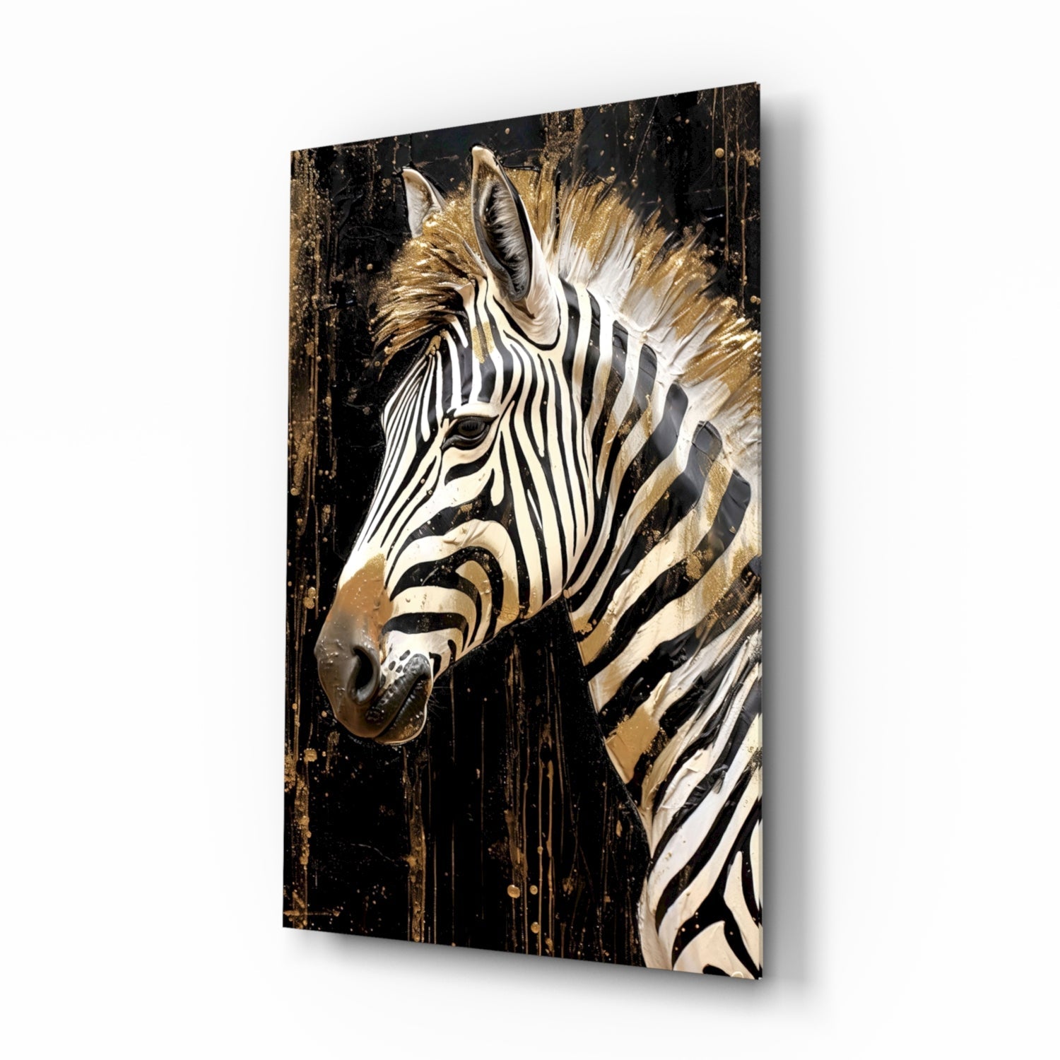 Zebra Glass Wall Art-0
