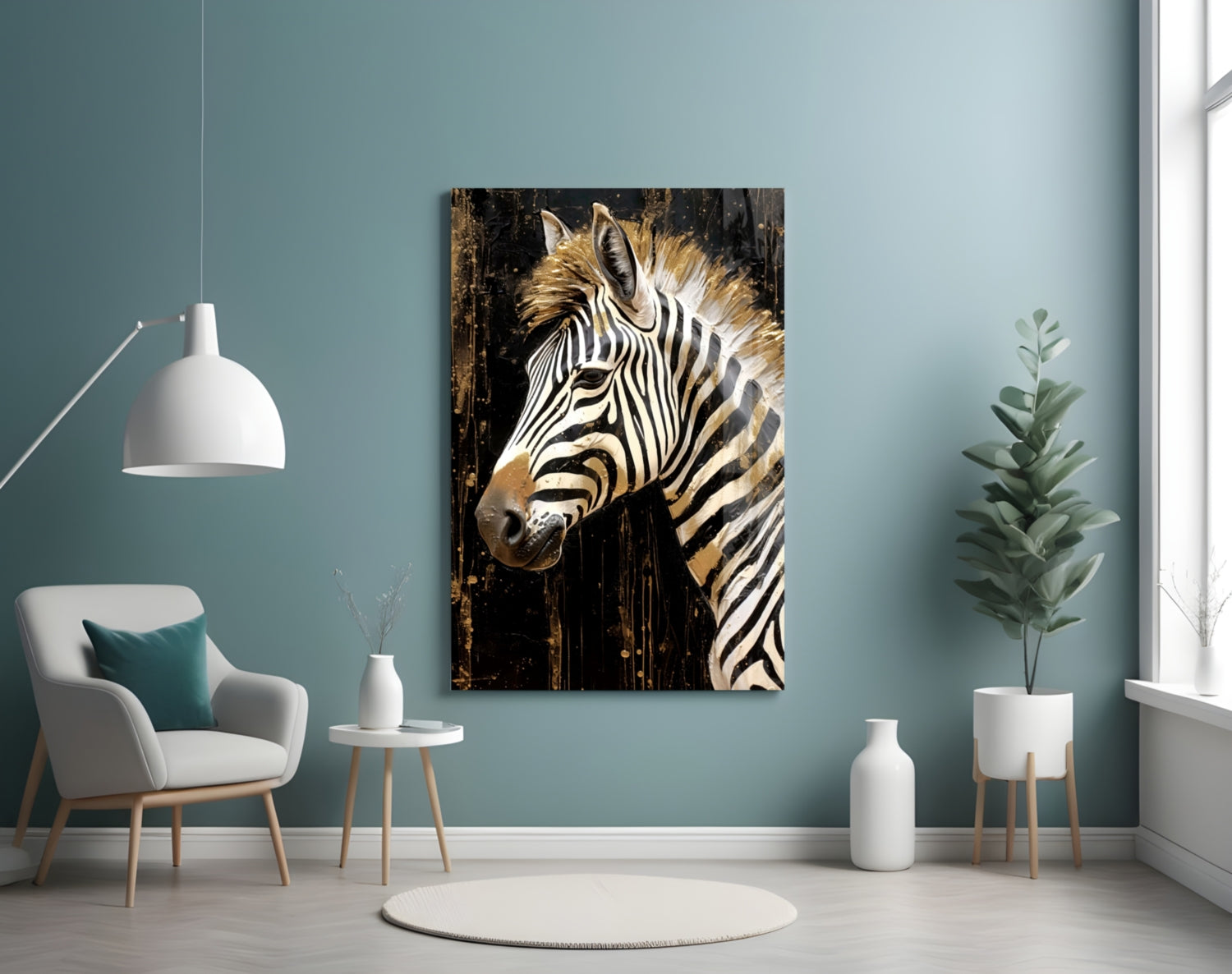Zebra Glass Wall Art-3