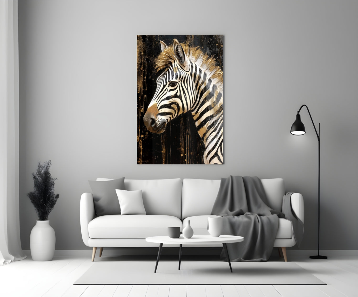 Zebra Glass Wall Art-2